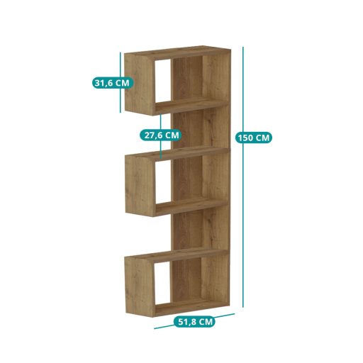 Libreria 150x51.8x31.6cm, Rovere