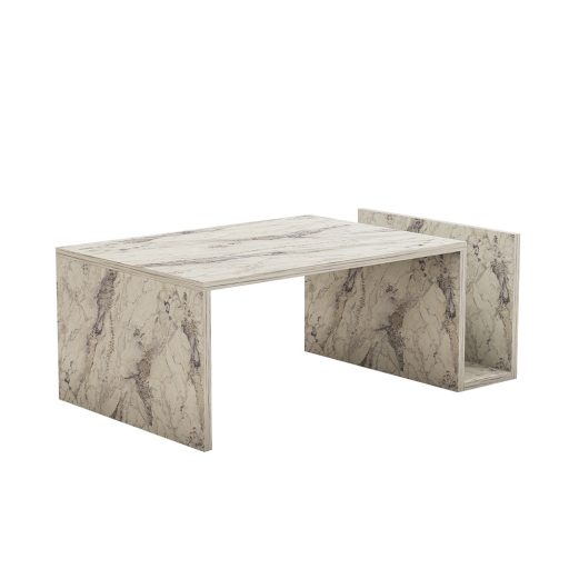 Tavolino da caffè con motivo marmo 86.8x32.4x50cm