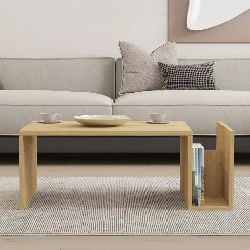 Tavolino da caffè 86,8x32,4x50cm, Rovere