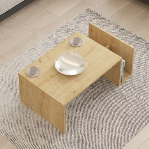 Tavolino da caffè 86,8x32,4x50cm, Rovere