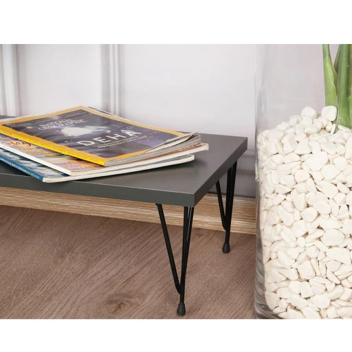 Tavolino da caffè con gambe in metallo 100x40x50cm, Antracite