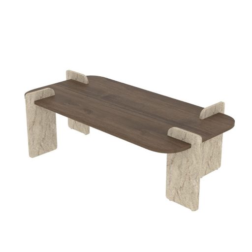 Tavolino da caffè 130x35x60cm, Noce