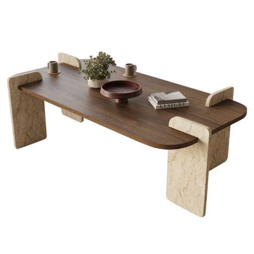 Tavolino da caffè 130x35x60cm, Noce