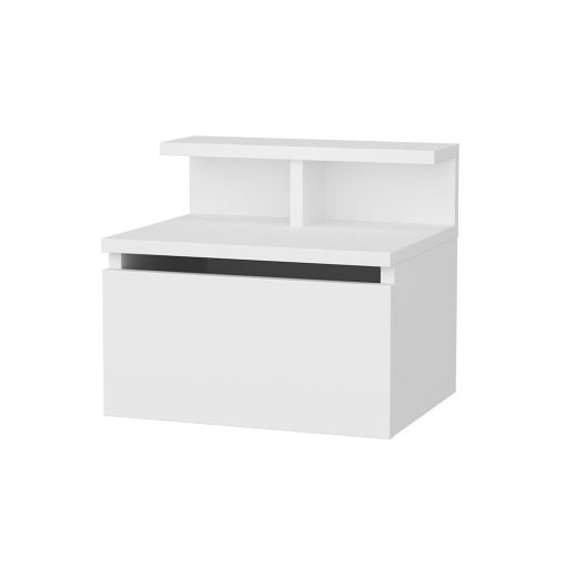 Comodino da Parete 39.8x31.9x35cm, Bianco