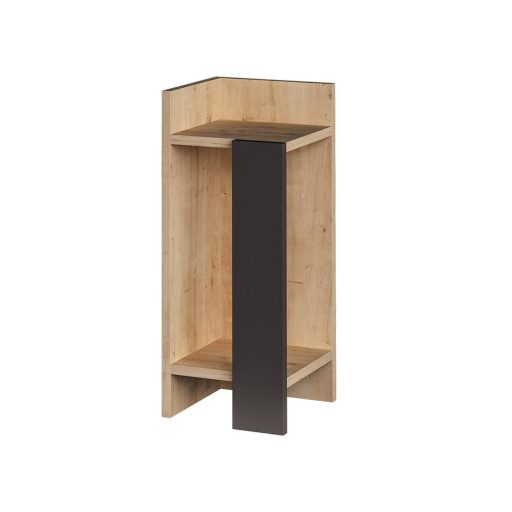 Comodino Sinistro 60x25x27cm Antracite-Oak