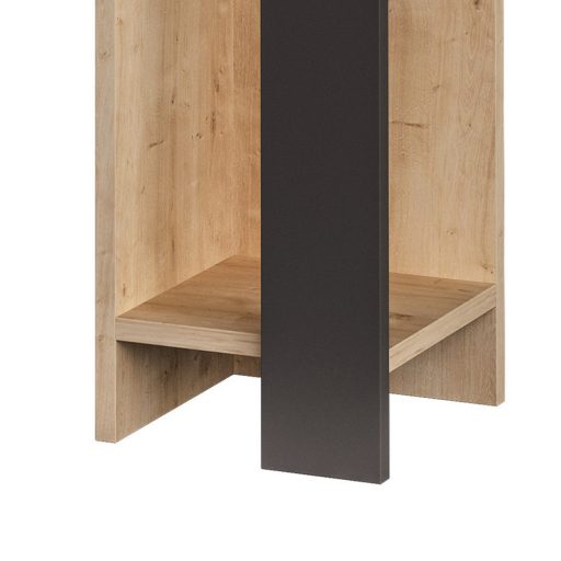 Comodino Sinistro 60x25x27cm Antracite-Oak