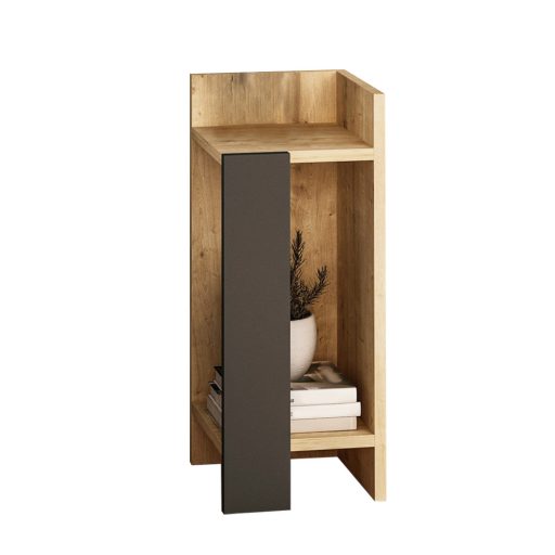 Comodino Destro 60x25x27cm Antracite-Oak