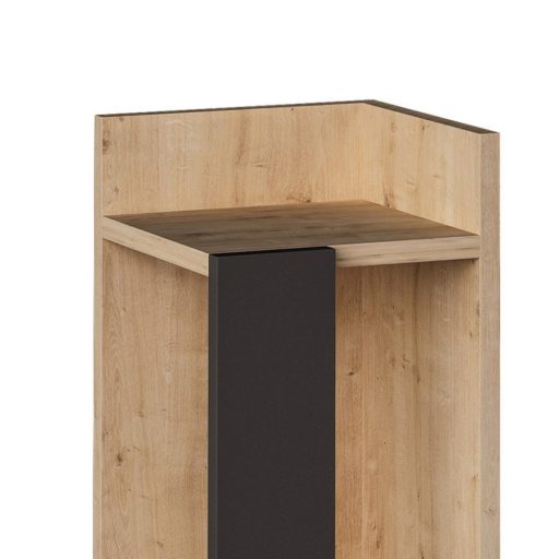 Comodino Destro 60x25x27cm Antracite-Oak