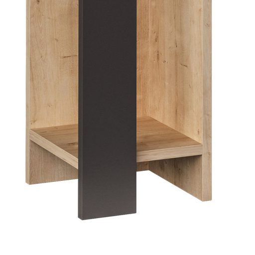 Comodino Destro 60x25x27cm Antracite-Oak