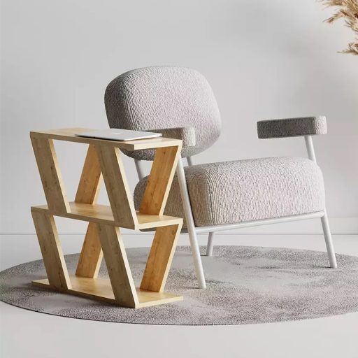 Tavolino Laterale 60x57x22cm, Rovere