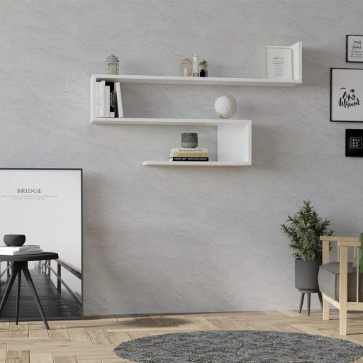 Mensola da Parete 120x71x20cm, Bianca