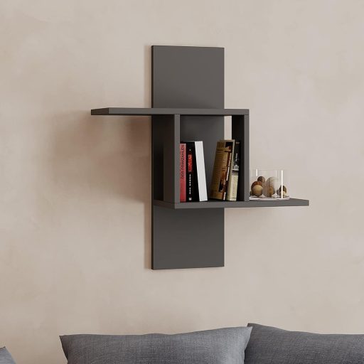 Mensola da Parete 70x64x20cm, Antracite