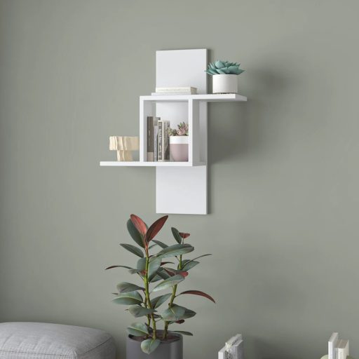 Mensola da Parete 70x64x20cm, Bianca