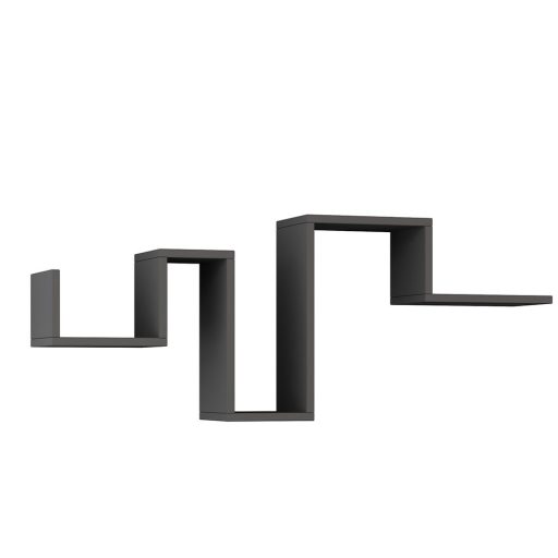 Set di mensole da parete a 2 pezzi, antracite