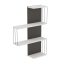 Mensola da Parete 96x64x19cm, Bianco-Antracite