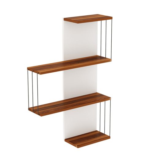 Mensola da Parete 96x64x19cm, Pino-Bianco