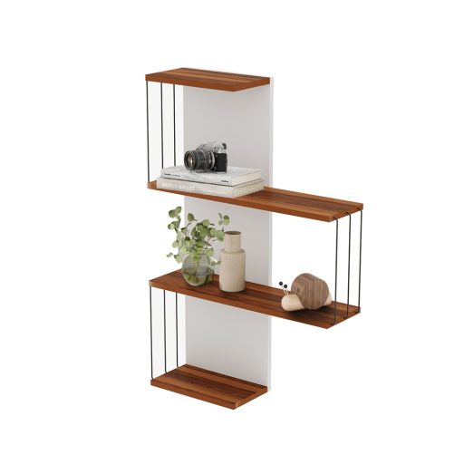 Mensola da Parete 96x64x19cm, Pino-Bianco