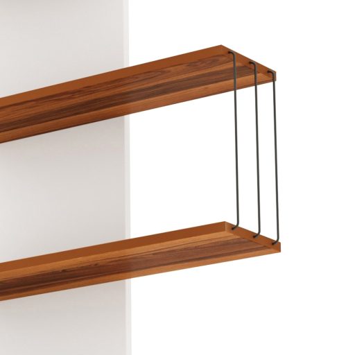 Mensola da Parete 96x64x19cm, Pino-Bianco