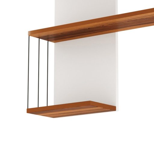 Mensola da Parete 96x64x19cm, Pino-Bianco