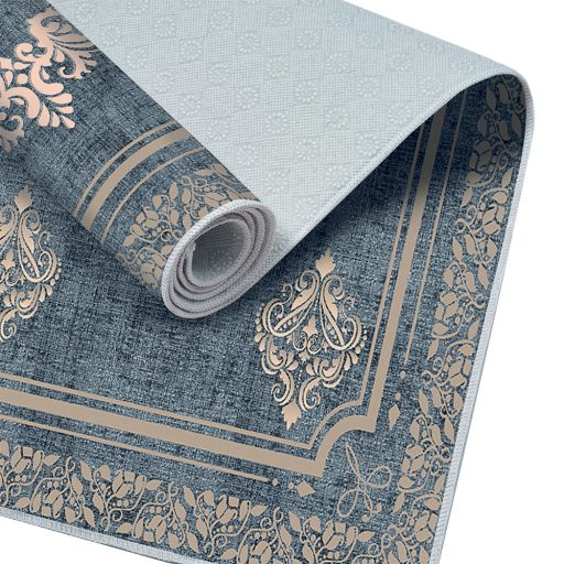 Set di tappeti da bagno 2 pezzi, blu