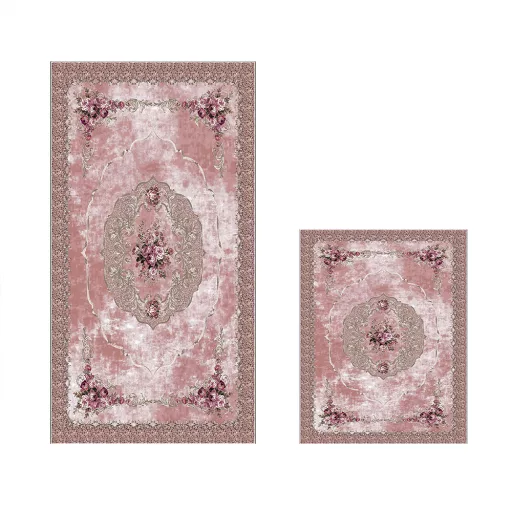 Set di tappeti da bagno 2 pezzi, polvere