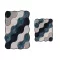 Set di tappeti da bagno con motivo ciottoli, blu