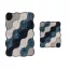 Set di tappeti da bagno con motivo ciottoli, blu