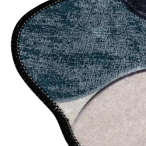 Set di tappeti da bagno con motivo ciottoli, blu