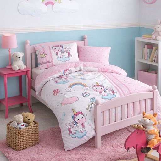 Set di Biancheria per Bambini 100x150cm, Unicorno