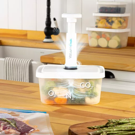 Set di contenitori per alimenti sottovuoto da 6 pezzi con sacchetti e pompa