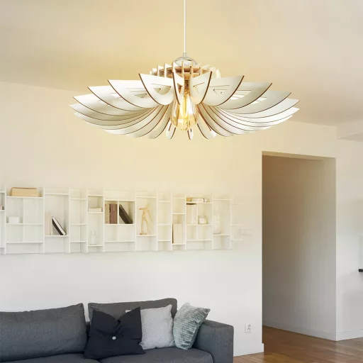 Lampada da Soffitto Elegante Effetto Legno