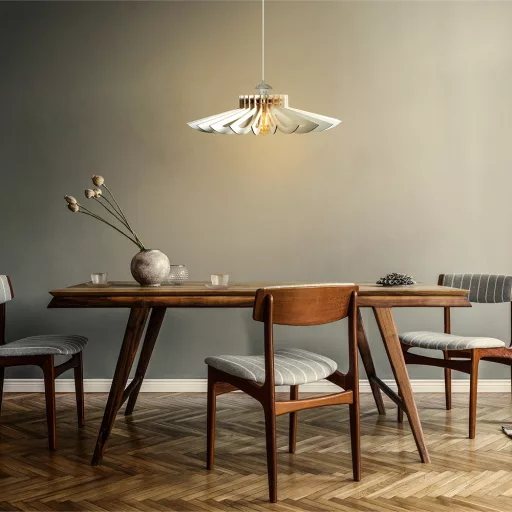 Lampada da Soffitto Elegante Effetto Legno