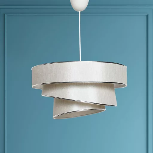 Lampada da Soffitto Spirale, Beige-Argento