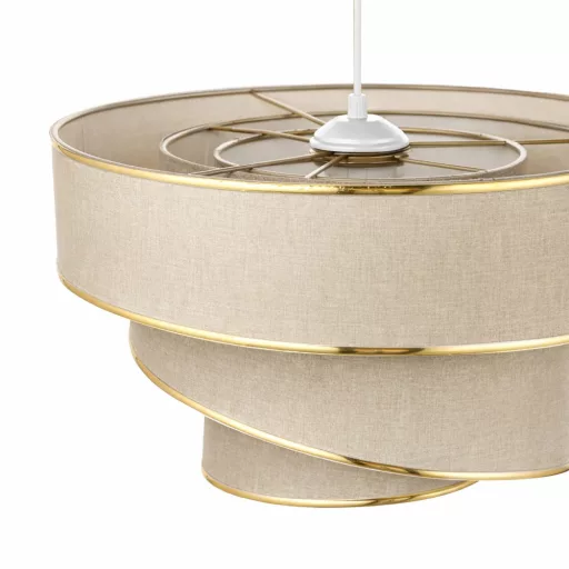 Lampada da Soffitto Spirale, Beige-Argento