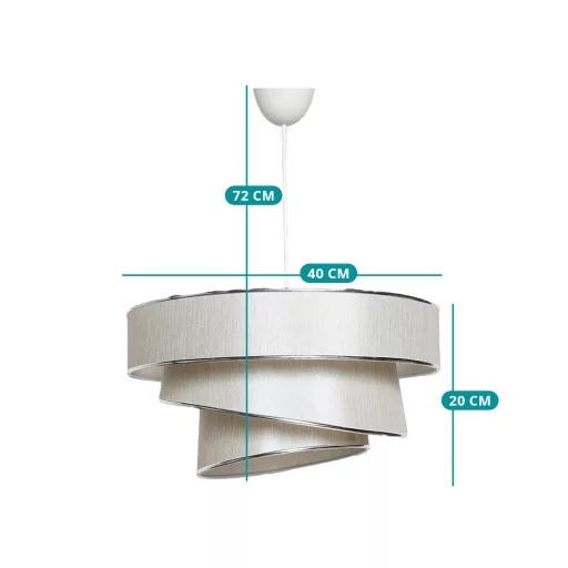 Lampada da Soffitto Spirale, Beige-Argento