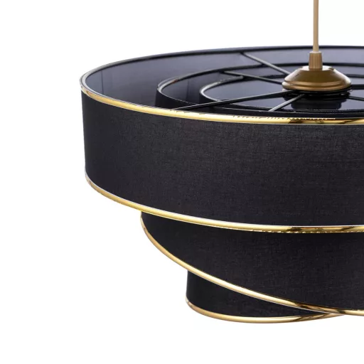 Lampada da Soffitto Spirale, Nero-Oro