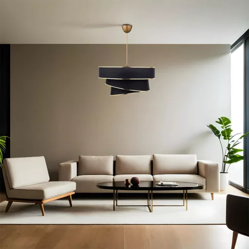 Lampada da Soffitto Spirale, Nero-Oro