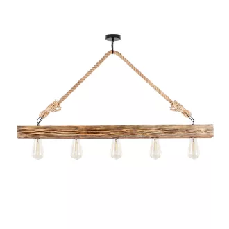 Lampada da soffitto in legno vintage