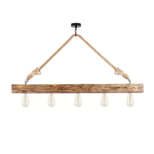 Lampada da soffitto in legno vintage