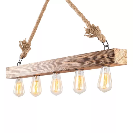 Lampada da soffitto in legno vintage