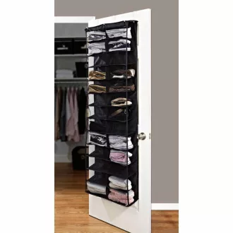   Organizer per scarpe da appendere alla porta con copertura trasparente - soluzione di stoccaggio salvaspazio