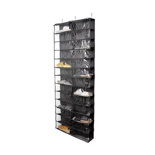 Organizer per scarpe da appendere alla porta con copertura trasparente - soluzione di stoccaggio salvaspazio