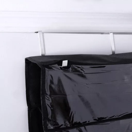 Organizer per scarpe da appendere alla porta con copertura trasparente - soluzione di stoccaggio salvaspazio