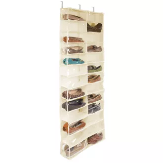   Organizer per scarpe da appendere alla porta con copertura trasparente - design salvaspazio