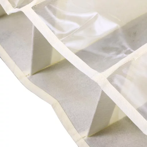 Organizer per scarpe da appendere alla porta con copertura trasparente - design salvaspazio