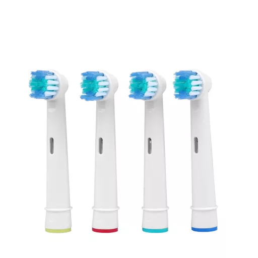 Testine per spazzolino elettrico compatibili 4-Pack con tecnologia rotante-pulsante per Oral-B
