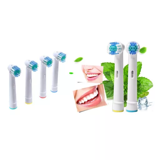 Testine per spazzolino elettrico compatibili 4-Pack con tecnologia rotante-pulsante per Oral-B