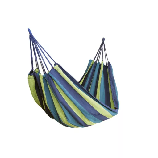 Amaca doppia portatile - Blu, 200x150 cm, capacità 150 kg, con borsa di stoccaggio
