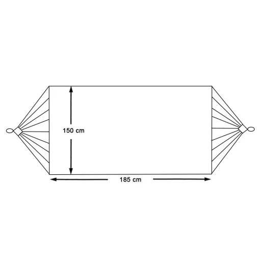 Amaca doppia portatile - Blu, 200x150 cm, capacità 150 kg, con borsa di stoccaggio
