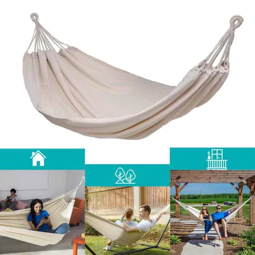 Amaca portatile per 2 persone con borsa di stoccaggio – Ideale per il relax all'aperto e al chiuso